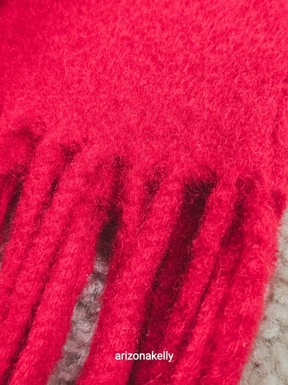 Talbots Cashmere (75%) & Wool (25%) Wrap Red - Picture 5 of 16